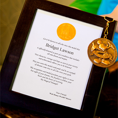 Triumph Medallion In-Room Celebration