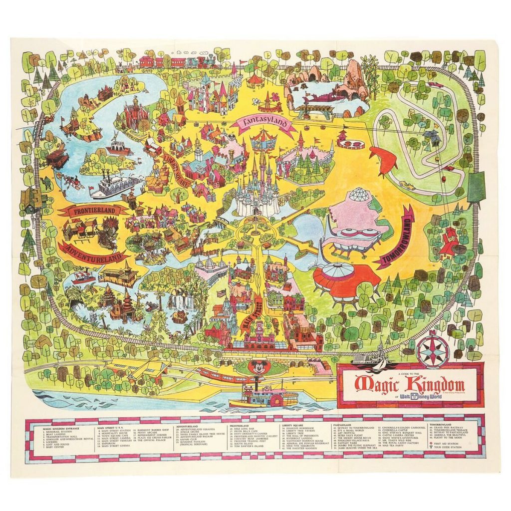 Vintage Magical Kingdom Map