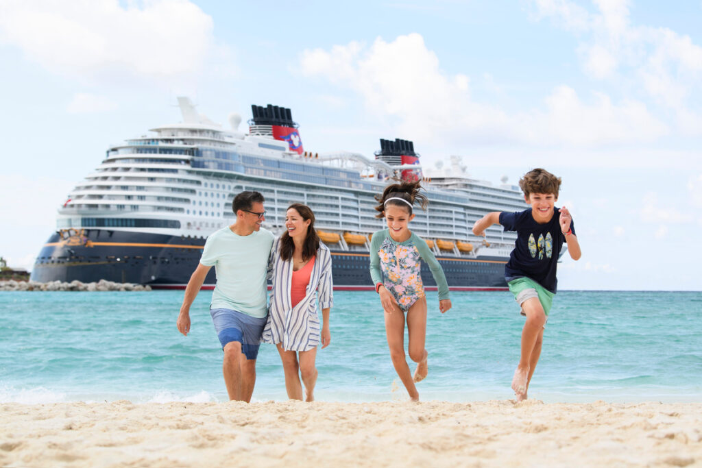 Disney Cruise Line Family Running on Beach
