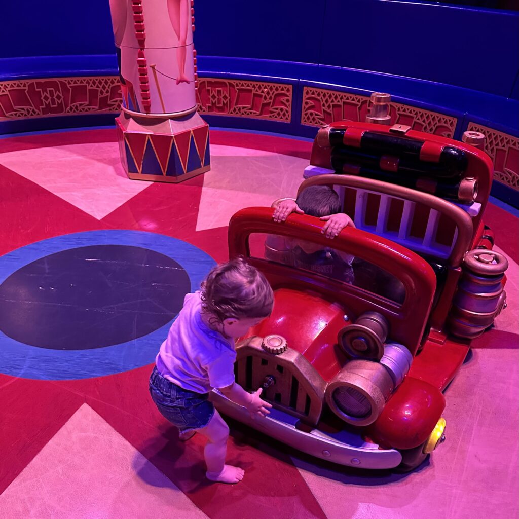 Toddler playing at Disney